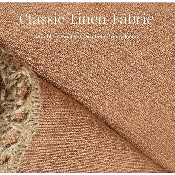 Phantoscope Pack of 2 Farmhouse Decorative Solid Throw Decorative Pillow - Picture 4 of 5